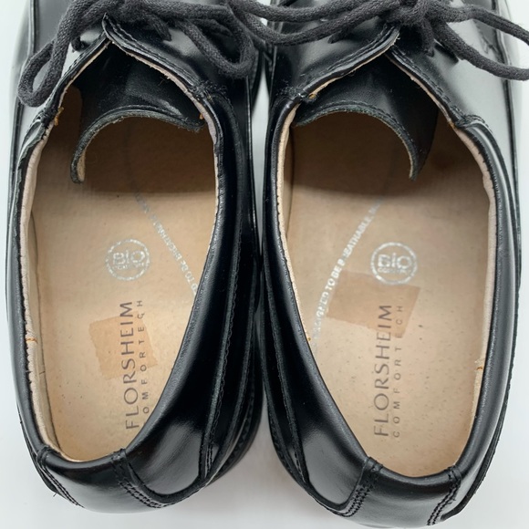 NWOB Florsheim Leather Alverson Lace Up Oxford in Black Size 8D - Picture 5 of 9